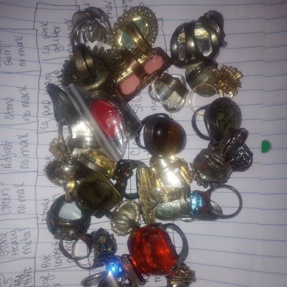 Live Show Costume Rings Large Stones - Picture 1 of 1
